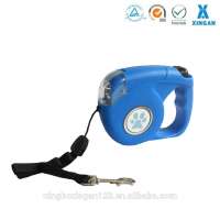 LED Light Retractable Dog Leash With Waste Bags